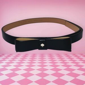 Kate Spade New York Black Bow Belt Coquette Girl Preppy Luxury Girly Size S